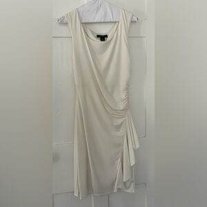 White House Black Market Sleeveless Off-White/Cream Dress in Stretch Fabric